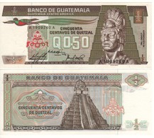 GUATEMALA   1/2  Quetzal   P65   Dated 4.1.1983    UNC - Guatemala