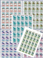 USSR Russia 1977 Sheet Russian Aircraft History Biplane Monoplane Aviation Airplanes Transport Stamps MNH Michel 4621-26 - Full Sheets
