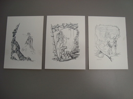 LOT DE 3 CARTES DEPLIANTES VAUGHN BODE ARCHIVAL PRESS 1978 - Portfolios