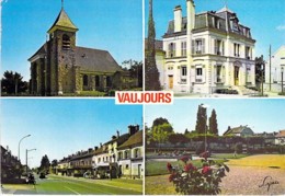 93 - VAUJOURS : Multivues ( Eglise Mairie Rue De Meaux Le Parc ) CPSM CPM Grand Format - Seine St Denis - Sonstige & Ohne Zuordnung