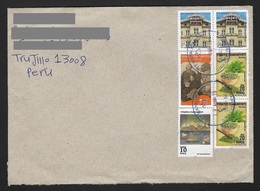 Turkey Cover With Recetn Art , Mentha Spices ,  Houses , Life Of Atatürk Stamps Sent To Peru - Gebruikt