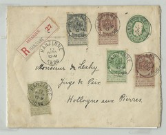 1c. Gris(x9 Dt 8 Auverso), 2c. Brun (x3 Dt 1 Au Verso), 5c. Vert Et 20c. Olive FINES BARBES En Affr. Complémentaire Sur - Covers