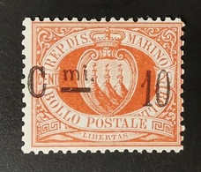 SAN MARINO 1892 CIFRA SOVRASTAMPATO - Neufs