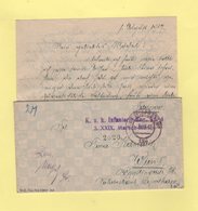 KUK Postamt 136 - Kuk Infanterie Reg. N°4 XXXIX Marsch-Komp - 1917 - Storia Postale