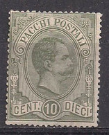 REGNO D'ITALIA 1884-86 PACCHI POSTALI EFFIGE DI RE UMBERTO I SASS.1 MLH VF - Colis-postaux