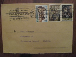 ESPAGNE 1974 GERONA Gerone CARCASSONNE Ministerio Lettre Enveloppe Ministère EMA - Gebraucht
