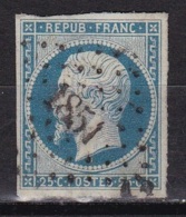France N°10 (Napoleon 25c. Bleu) - 1852 Louis-Napoleon