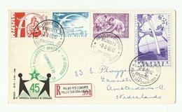 N°1141-1147/1149 - 1Fr. Indépendance Du Congo + Série PONT AERIEN  Obl. Sc PALAIS DES CONGRES BRUXELLES Sur Lettre Recom - 1951-1960