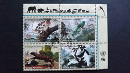 UNO-New York 856/9 Oo/ESST, Gefährdete Arten 2001: Fauna - Used Stamps