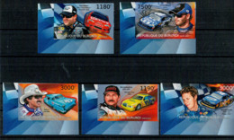 REPUBLIQUE  DU  BURUNDI   NASCAR     5  STAMPS  MNH**   IMPERFORATED - Unused Stamps