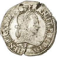 Monnaie, France, Henri III, Franc Au Col Plat, 1581, Angers, TB+, Argent - 1574-1589 Henry III