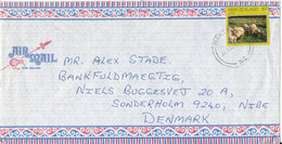 New Zealand Air Mail Cover Sent To Denmark 26-11-1982 Single Franked - Luftpost