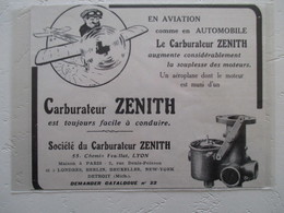 LYON  - Ets Zenith - Fabrication De Carburateurs Pour  Avion Monoplan  - Coupure De Presse De 1912 - GPS/Aviazione