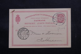 DANEMARK - Entier Postal Commerciale ( Repiquage Au Verso ) De Copenhague Pour Rotterdam En 1906 - L 55047 - Interi Postali