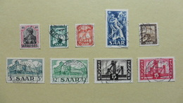 Europe > Sarre > 9 Timbres Oblitérés - Collections, Lots & Series