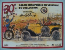 Etiquette Champagne "Véhicule De Collection" Cuvée 30éme Salon Champenois - Etablissements Bouvy à Oiry 51 - A Voir ! - Oldtimer