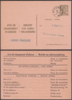 BELGIQUE EP 10c CHANGEMENT D ADRESSE OBL RELAIS " MEEUWEN 24/02/1945 (DD) DC-7264 - Addr. Chang.