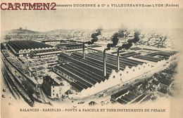 VILLEURBANNE SOCIETE ETABLISSEMENTS DUCHESNE BALANCES BASCULES USINE INDUSTRIE LYON 69 RHONE PUBLICITE - Villeurbanne