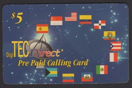 USA DigiTec Direct Pre Paid Parabola Spazio Bandiere Space Flags Espacio Banderas SCD00021 - Espace