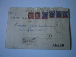 Algérie. Lettre Recommandée De La Mairie D'Alger, Service Réquisitions, Datée Du 15 Juillet 1947 - Briefe U. Dokumente