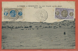 SAINT PIERRE ET MIQUELON CARTE POSTALE AFFRANCHIE DE 1924 - Brieven En Documenten