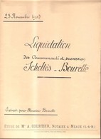 Liquidation De La Succession SCHOLTÈS (veuf De Mme Marie BOURETTE), Villenoy-Meaux, Familles SÉBERT, DUHOUX, JACQUEMINET - Villenoy