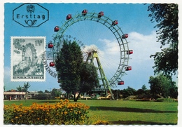 AUTRICHE - Carte Maximum "200 Jahre Wiener Prater" - La Roue Géante - 1966 - Maximum Cards