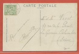 MONACO CARTE POSTALE AFFRANCHIE DE 1917 POUR LA GARENNE COLOMBES FRANCE - Lettres & Documents