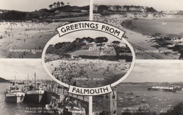 Postcard Greetings From Falmouth Multiview PU 1960 RP My Ref  B14014 - Falmouth