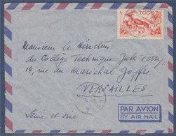 Togo Gazelles Devant D'enveloppe N°250 Lomé 3.3.52 à Versailles - Lettres & Documents