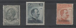 TIMBRES AVEC CHARNIERES OCCUPATION ITALIENNE - Egée (Scarpanto)