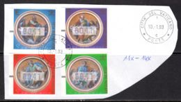 Vatican 2002 ATM Mi# 11-14 X Used - Ordinary Paper - The Four Evangelists - Maschinenstempel (EMA)