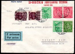 YUGOSLAVIA 1935 Airmail Cover To Germany With Air Stamps. - Briefe U. Dokumente