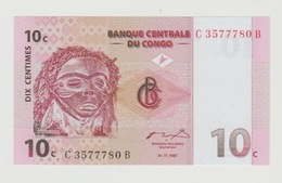 Banknote Congo Democratic Republic 10 Centime 1997 UNC - Demokratische Republik Kongo & Zaire