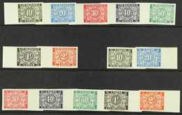 POSTAGE DUES 1945 Both Complete IMPERF Sets (SG D1130A/36A & D1130B/30B, Michel 39/45 I+II, COB TX49/55 & TX49A/55A), Su - Other & Unclassified