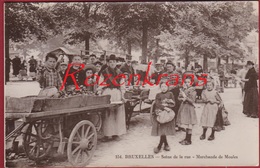 Bruxelles Brussel Marchande De Moules Mosselverkoopster Folklore CPA RARE 1909  (En Très Bon état) - Artesanos