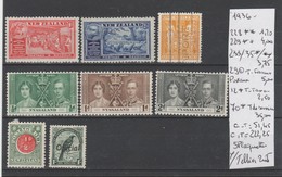 TIMBRE DE NOUVELLE-ZELANDE  NEUF**/*/(*)  OBLITEREES 1879-98-1909-35-36 Nr VOIR SUR PAPIER AVEC TIMBRES  COTE 222.25   € - Nuevos