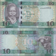 South-Sudan Pick-number: 12b Uncirculated 2016 10 Pounds - Sudan