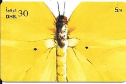 CARTE-PREPAYEE-ETISALAT-PUZZLE PAPILLON JAUNE-5/9-Plastic Epais-TBE-RARE - Emirati Arabi Uniti