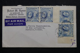 CANADA - Enveloppe Commerciale De Hamilton Pour La France En 1954, Affranchissement Plaisant - L 55532 - Brieven En Documenten