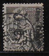 CONGO - YT 4a OBLITERE 1892 LIBREVILLE - COTE = 200 EUR. - SURCHARGE VERTICALE - Used Stamps
