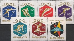 HUNGARY - COMPLETE SET SQUAW VALLEY'60 WINTER OLYMPIC GAMES 1960 - MNH - Winter 1960: Squaw Valley