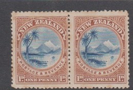 New Zealand SG 247 1898 One Penny Lake Taupo,pair Mint Never Hinged,mint Never Hinged - Ungebraucht