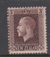 New Zealand SG 440 1919 King Edvard VII,Three Pence Chocolate,perf 14 X 15,mint Hinged - Nuovi