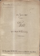 Dépt 77 - Vente Par Mme Vve LAUNAY (née GERMAIN) à M. Henri BOURETTE - (24 Juin 1895) - Villenoy, Mareuil-lès-Meaux - Villenoy