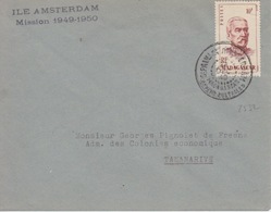 N° 315 (Madagascar) Obl. St Paul Et Amsterdam 31 DEC 49, Courrier Du Sapmer + Ile Amsterdam Mission 1949-1950 - ...-1955 Préphilatélie