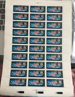 USSR Russia 1975 One Sheet Space Cosmonauts Flights Soyuz 16 Sciences Celebrations Famous People Stamps MNH Edge Damaged - Full Sheets