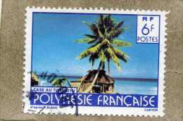 POLYNESIE  : Paysage De La Plynésie Française : Case Au Tuamotu - Signature "Cartor" - - Oblitérés