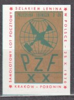 Poland 1970 - Plane Label - MNH(**) - Ohne Zuordnung