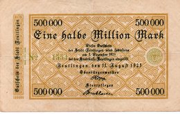 GERMANY 500000 MILION MARK 1923 -CIRCOLATED - Zwischenscheine - Schatzanweisungen